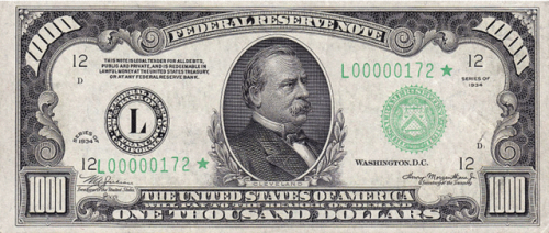 $1000 in 1934